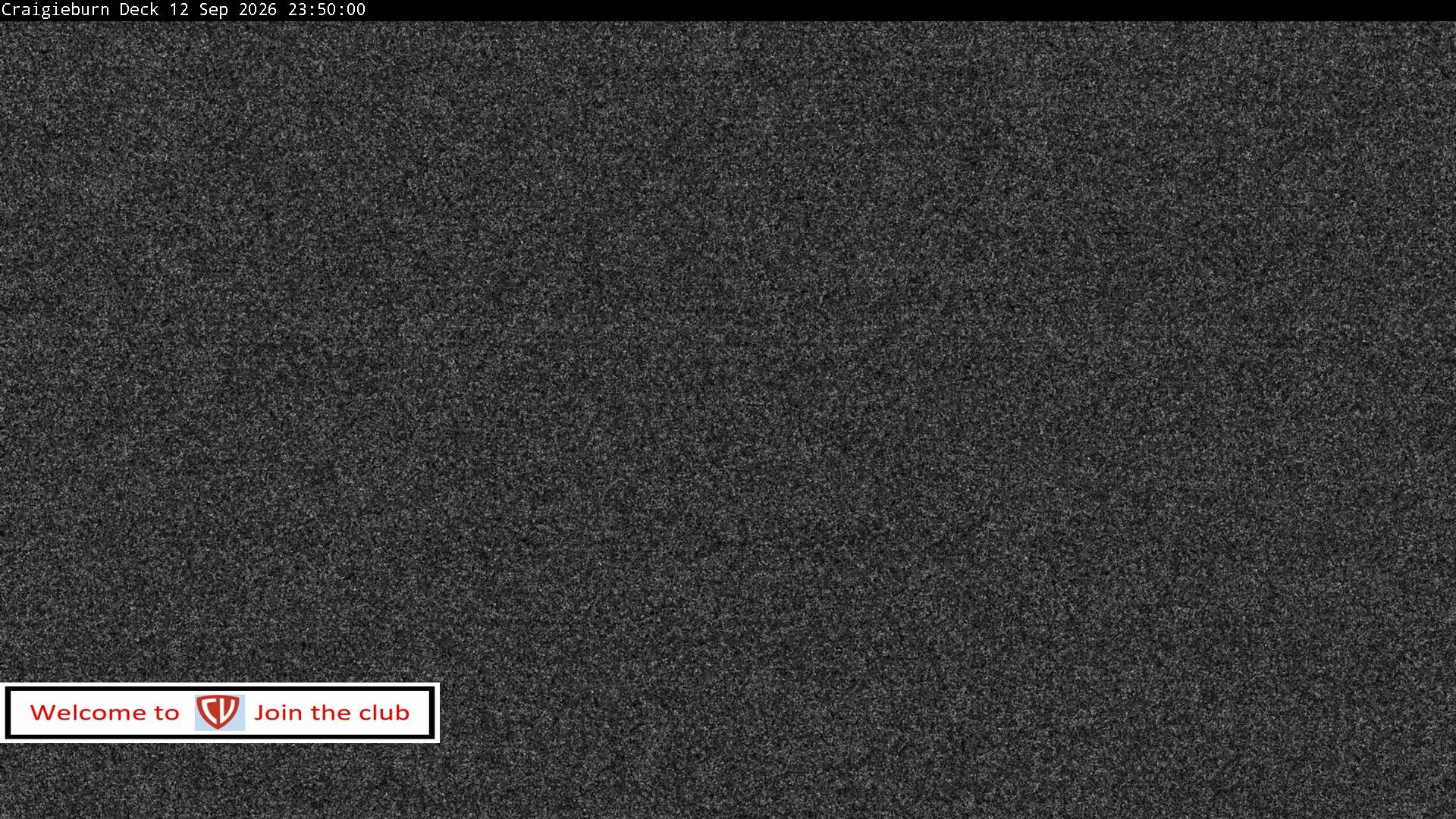 Craigieburn Valley Day Lodge snow cam captured at 12 September 2026 at 11:55 pm NZST