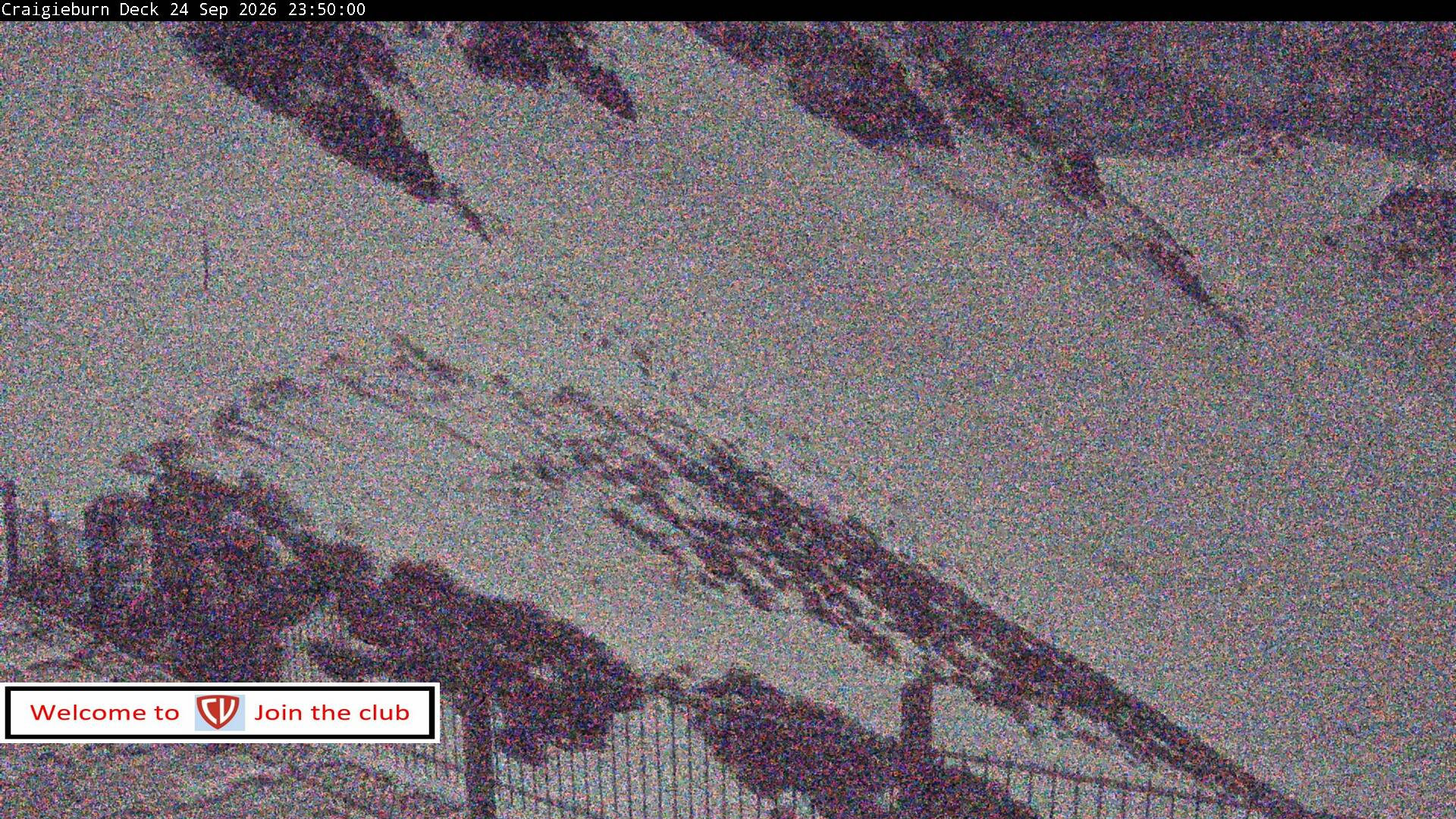 Craigieburn Valley Day Lodge snow cam captured at 24 September 2026 at 11:53 pm NZST