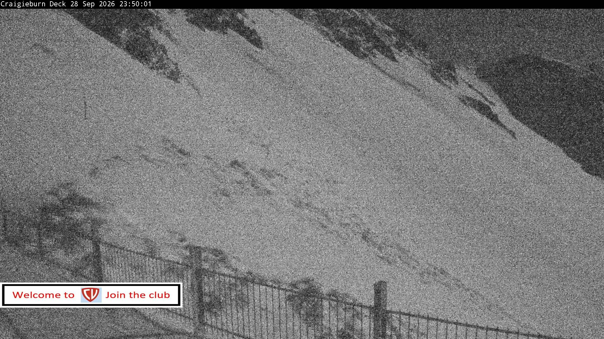 Craigieburn Valley Day Lodge snow cam captured at 28 September 2026 at 11:57 pm NZDT