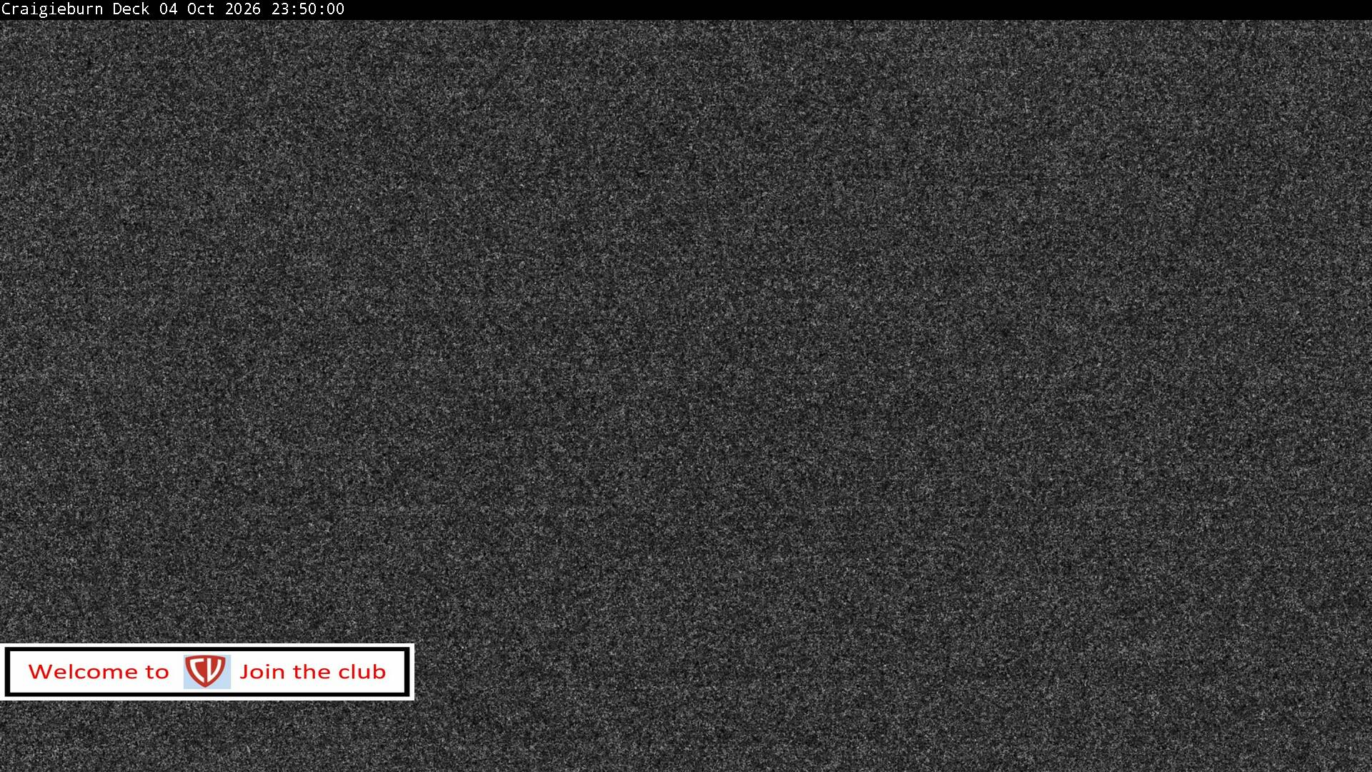 Craigieburn Valley Day Lodge snow cam captured at 4 October 2026 at 11:59 pm NZDT