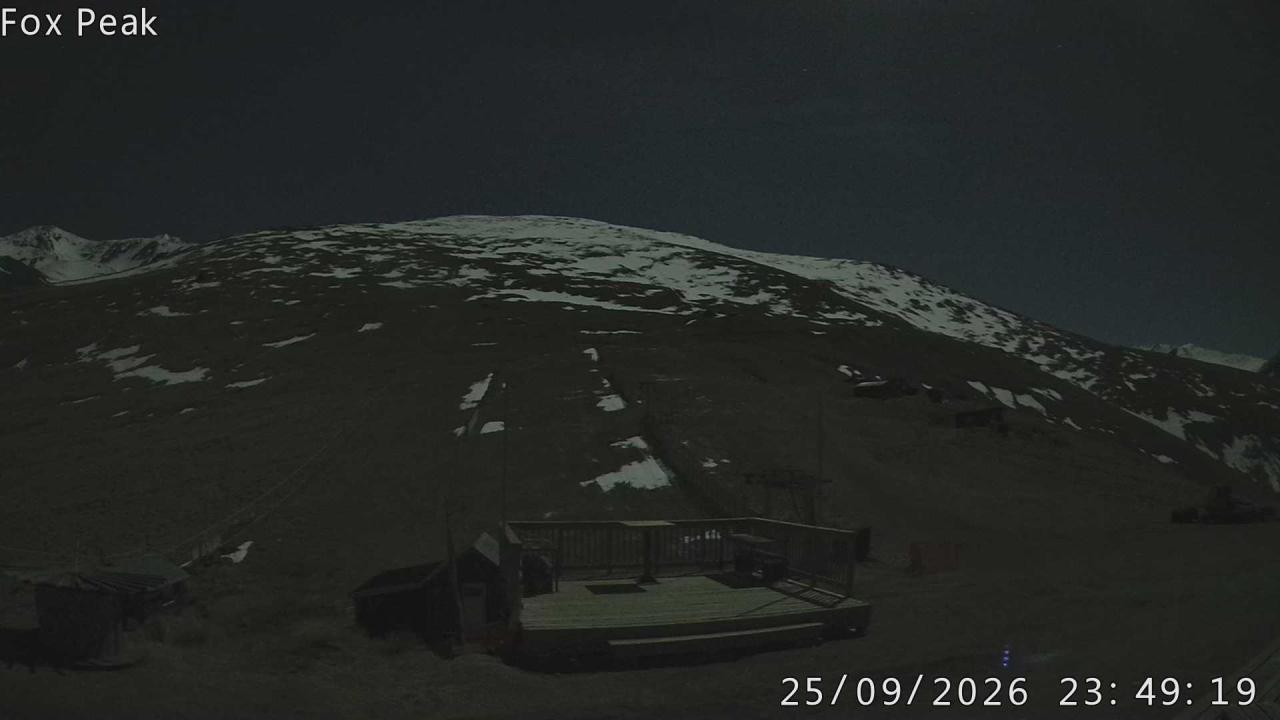 Fox Peak Learners / Meadow Shirtfront snow cam captured at 25 September 2026 at 11:54 pm NZST