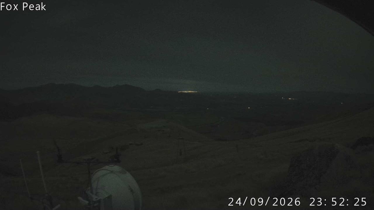Fox Peak Tasman Tow Shed snow cam captured at 24 September 2026 at 11:53 pm NZST
