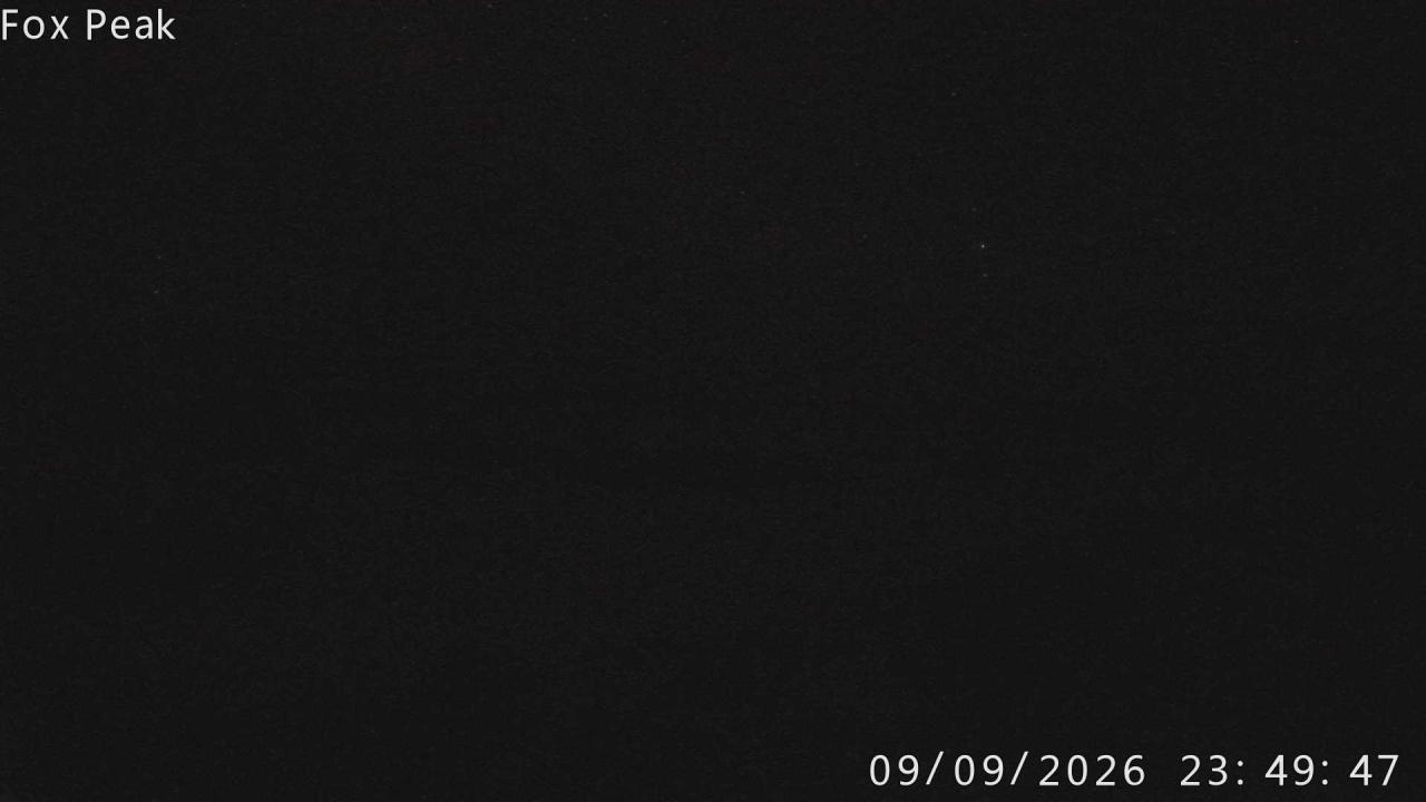 Fox Peak Shirt Front snow cam captured at 9 September 2026 at 11:54 pm NZST