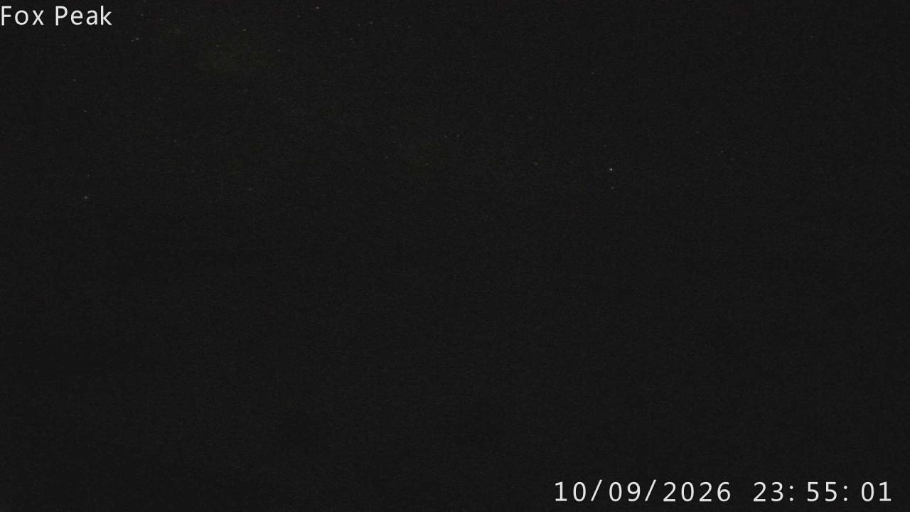 Fox Peak Shirt Front snow cam captured at 10 September 2026 at 11:58 pm NZST