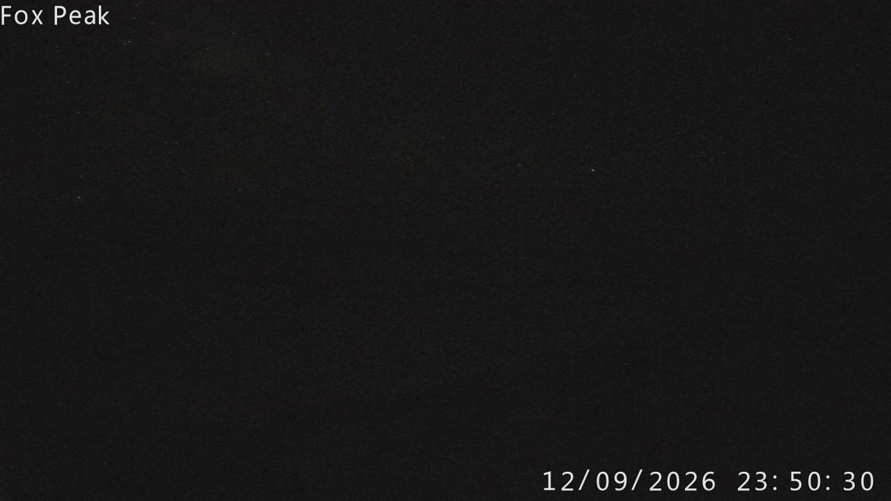 Fox Peak Shirt Front snow cam captured at 12 September 2026 at 11:55 pm NZST