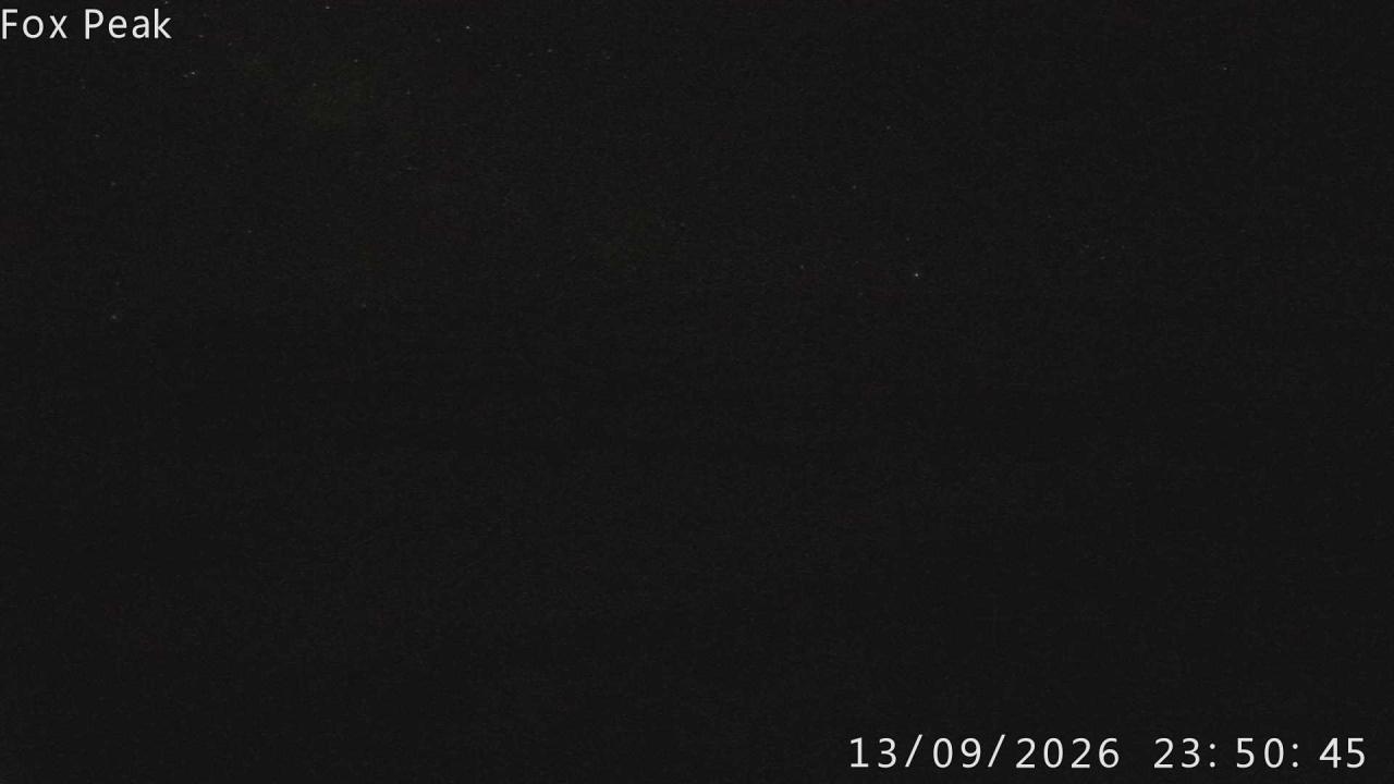 Fox Peak Shirt Front snow cam captured at 13 September 2026 at 11:54 pm NZST
