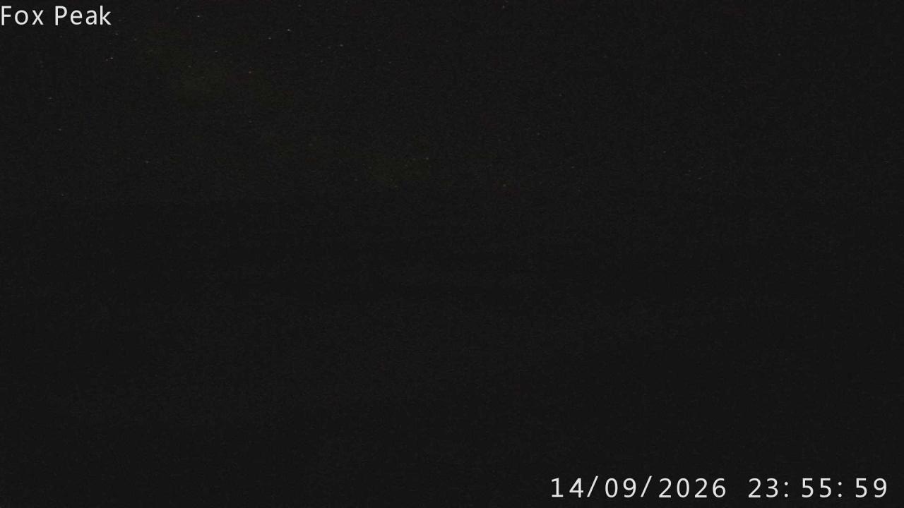 Fox Peak Shirt Front snow cam captured at 14 September 2026 at 11:59 pm NZST
