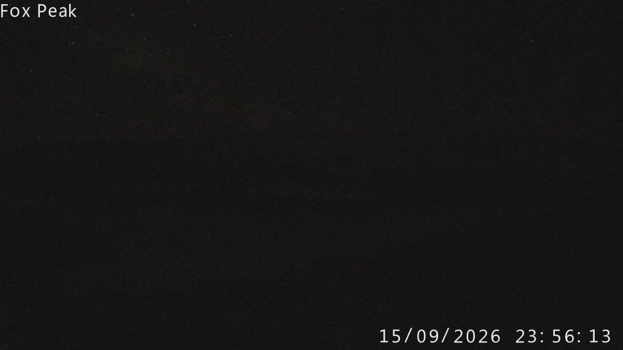 Fox Peak Shirt Front snow cam captured at 15 September 2026 at 11:58 pm NZST