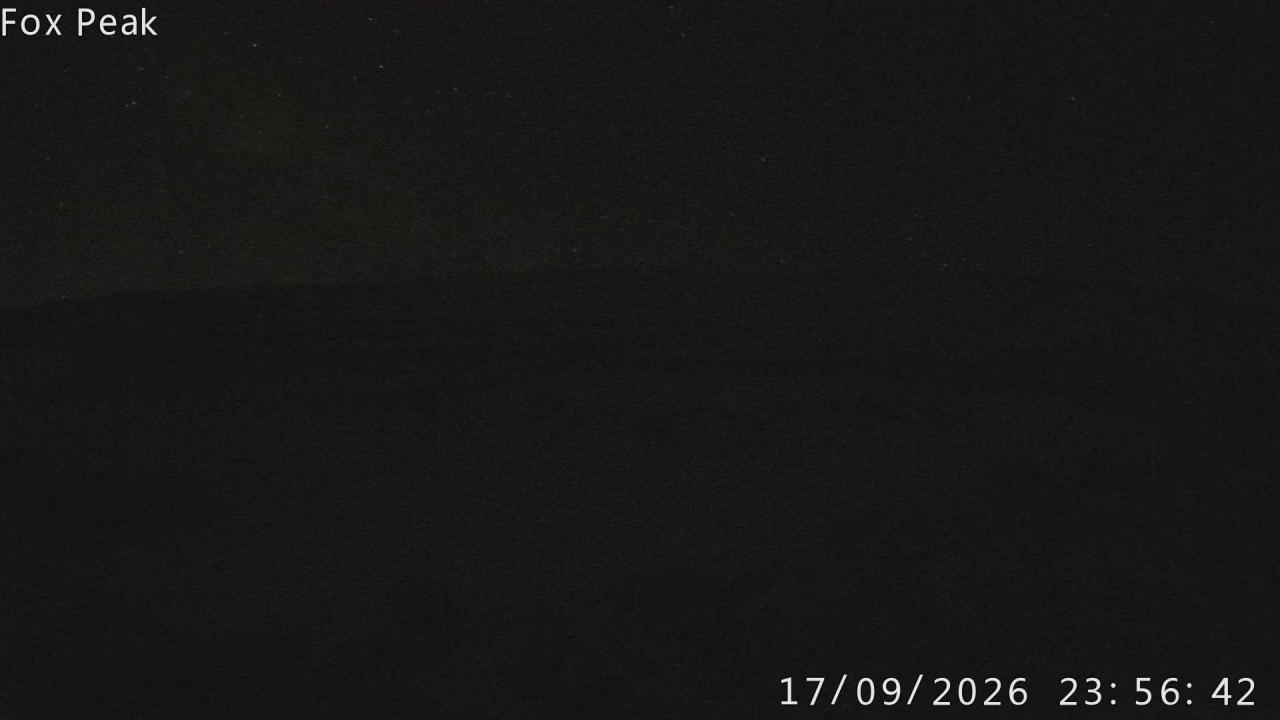 Fox Peak Shirt Front snow cam captured at 17 September 2026 at 11:58 pm NZST