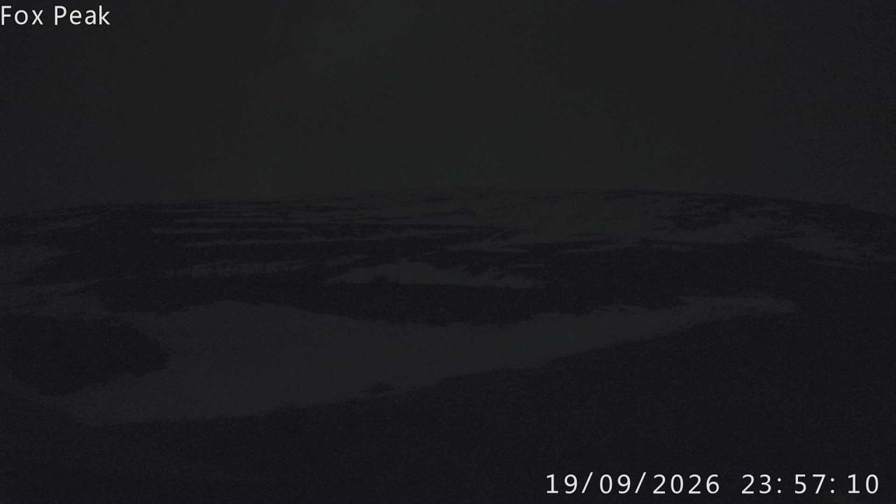 Fox Peak Shirt Front snow cam captured at 19 September 2026 at 11:59 pm NZST