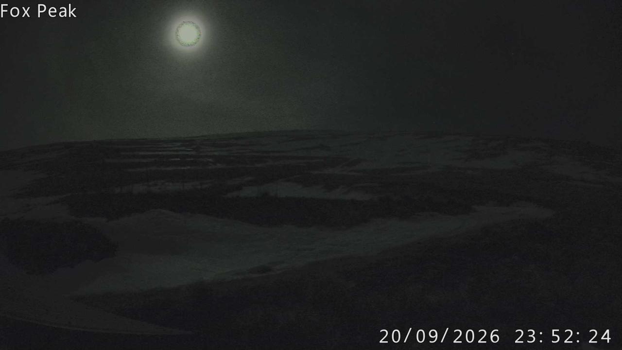 Fox Peak Shirt Front snow cam captured at 20 September 2026 at 11:56 pm NZST