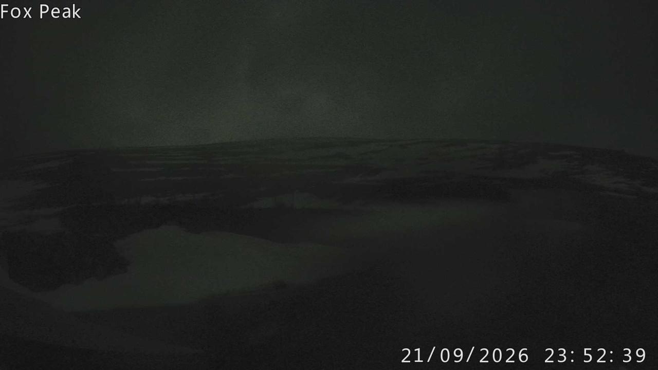 Fox Peak Shirt Front snow cam captured at 21 September 2026 at 11:56 pm NZST