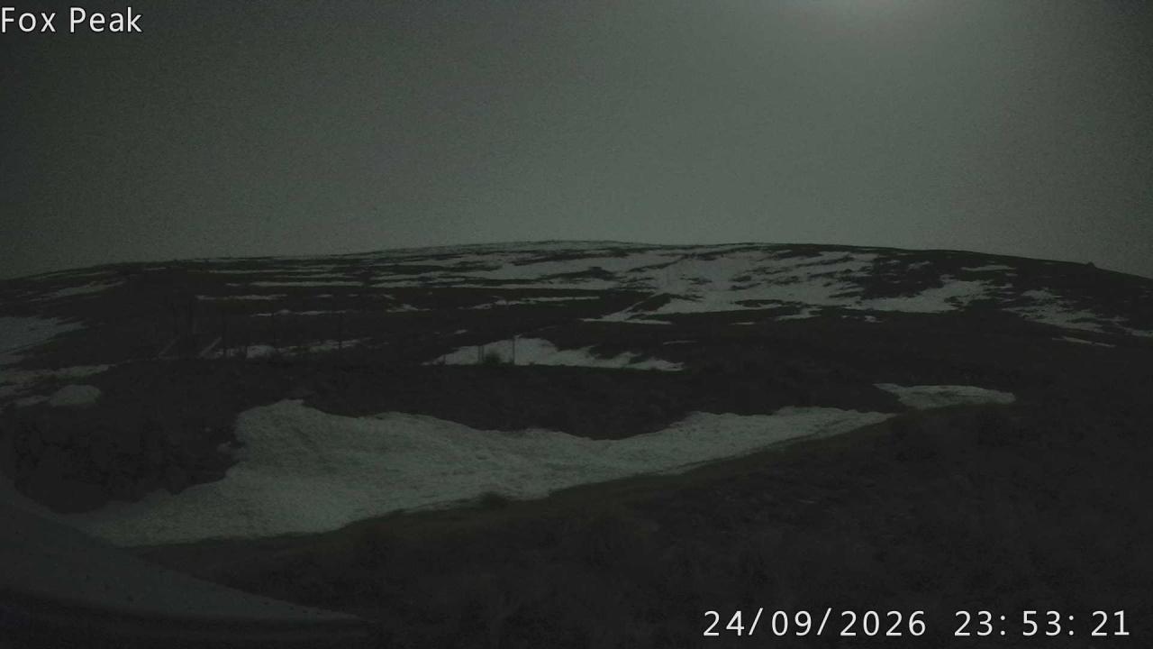 Fox Peak Shirt Front snow cam captured at 24 September 2026 at 11:53 pm NZST