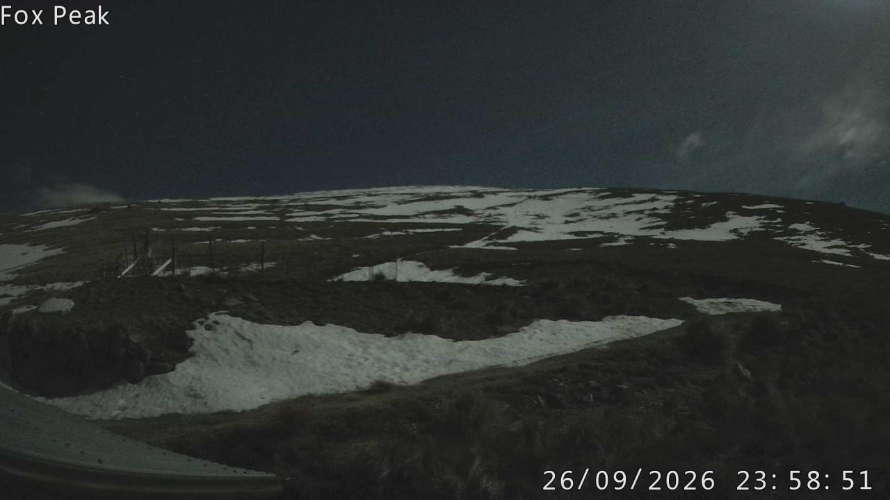 Fox Peak Shirt Front snow cam captured at 26 September 2026 at 11:59 pm NZST