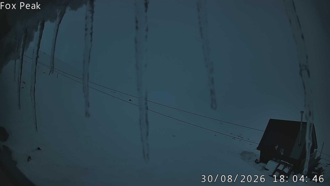 Fox Peak Apex snow cam captured at 7 September 2026 at 6:00 pm NZST