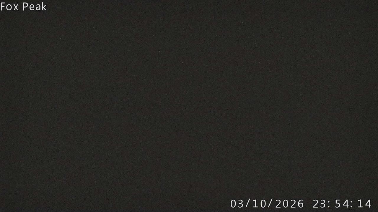Fox Peak Apex snow cam captured at 3 October 2026 at 11:57 pm NZDT