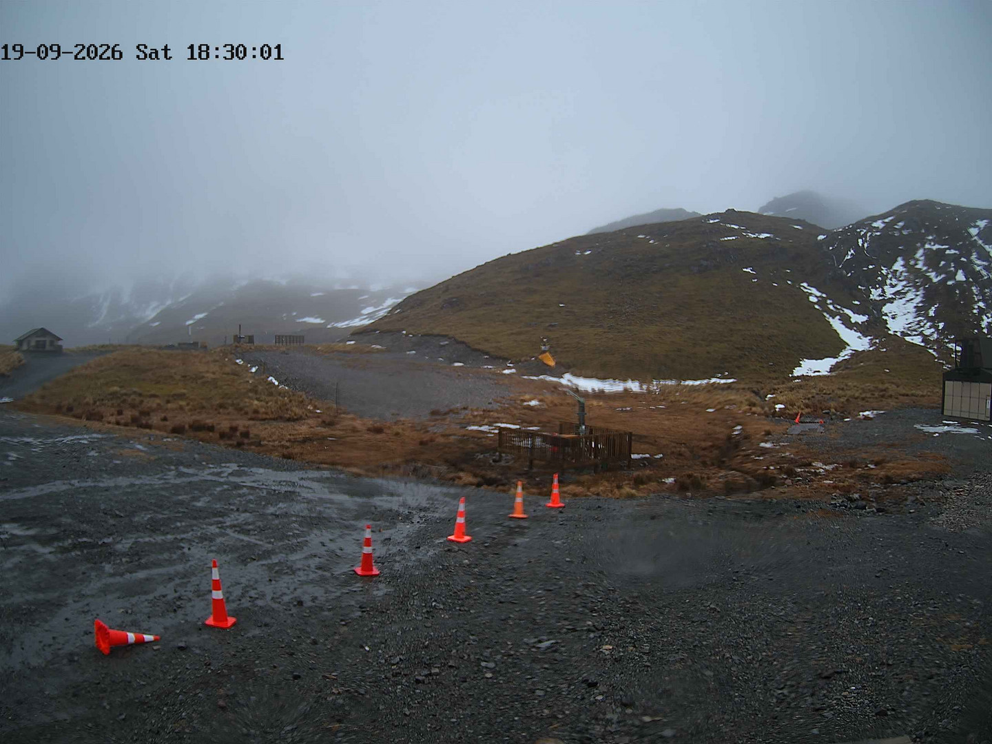 Rainbow Learners Slope snow cam captured at 19 September 2026 at 6:31 pm NZST