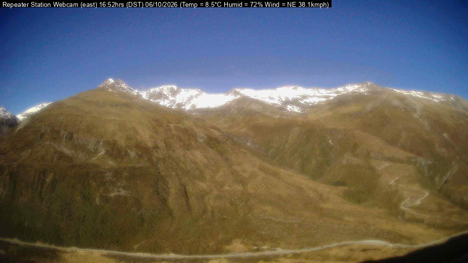 Temple Basin Arthur's Pass / Temple Basin View snow cam captured at 6 October 2026 at 4:56 pm NZDT