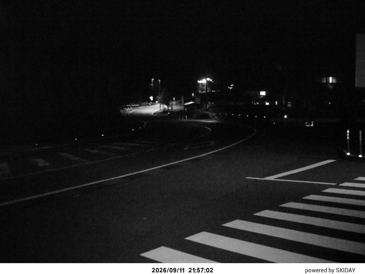 Bibai Kokusetsu Carpark snow cam captured at 11 September 2026 at 11:01 pm GMT+9