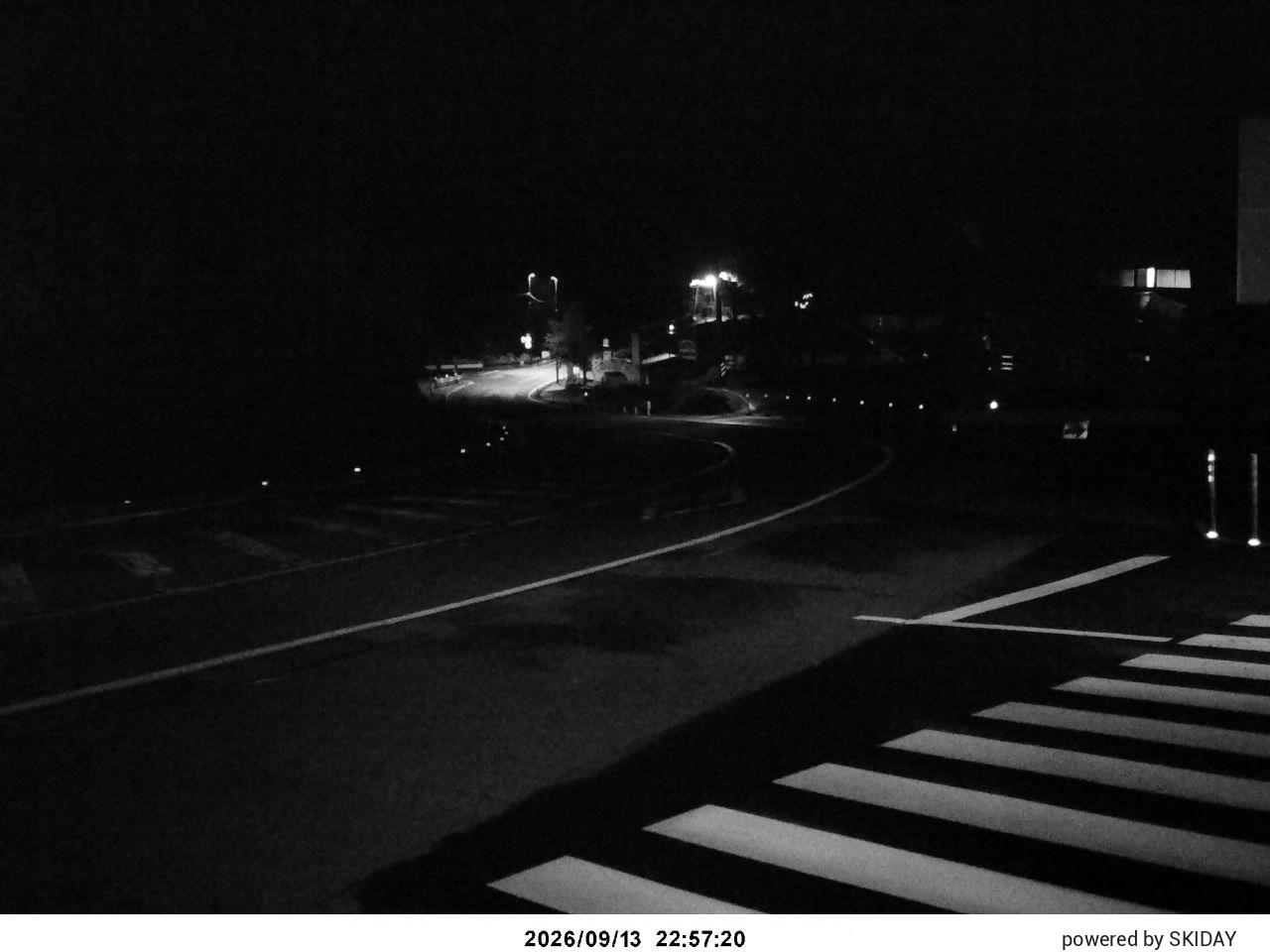 Bibai Kokusetsu Carpark snow cam captured at 13 September 2026 at 11:49 pm GMT+9