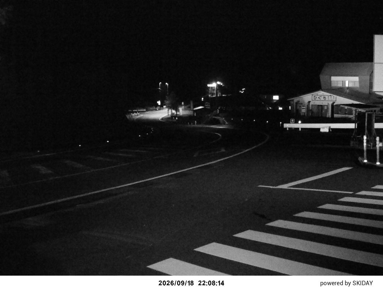 Bibai Kokusetsu Carpark snow cam captured at 18 September 2026 at 11:03 pm GMT+9