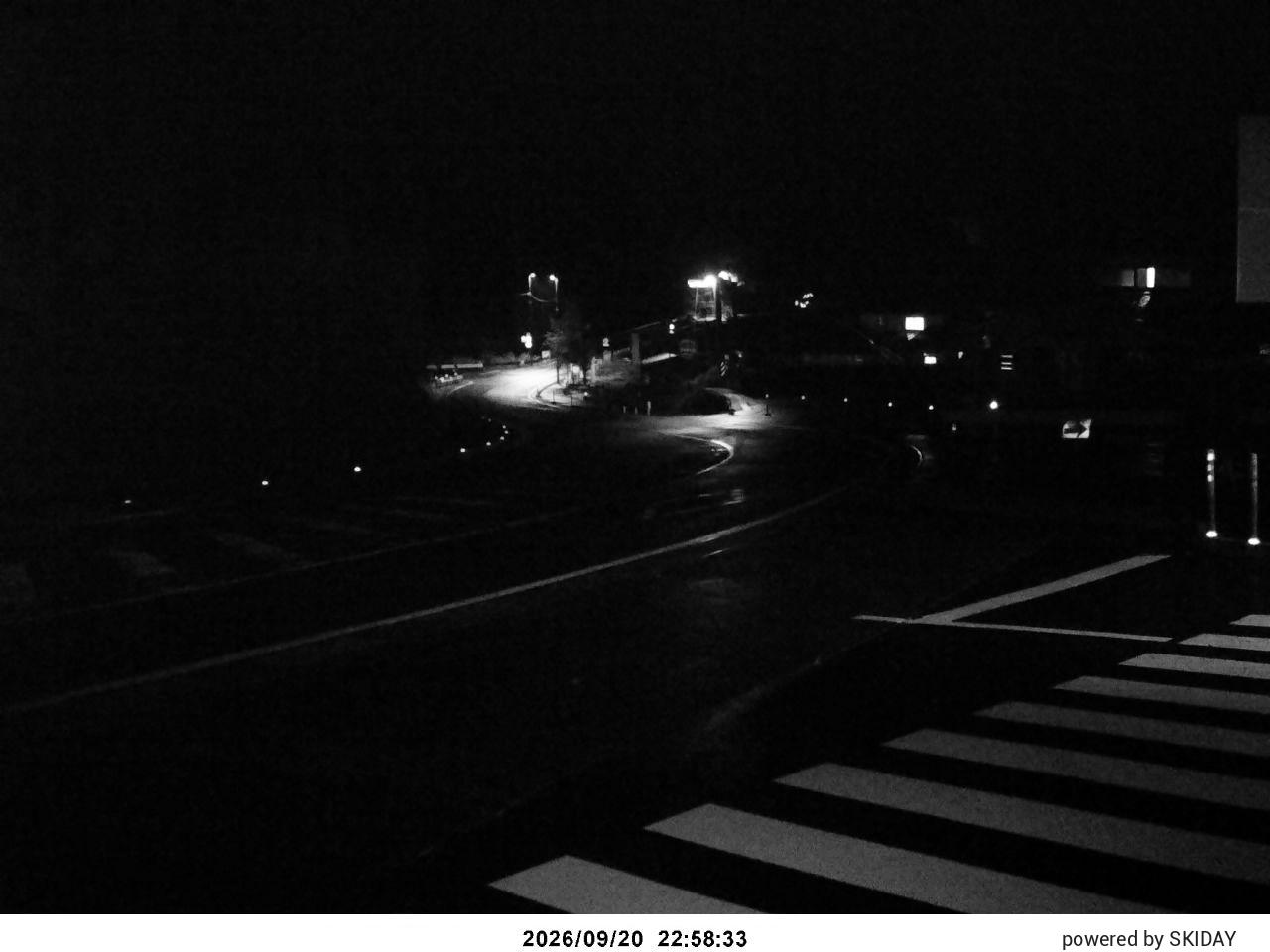 Bibai Kokusetsu Carpark snow cam captured at 20 September 2026 at 11:52 pm GMT+9