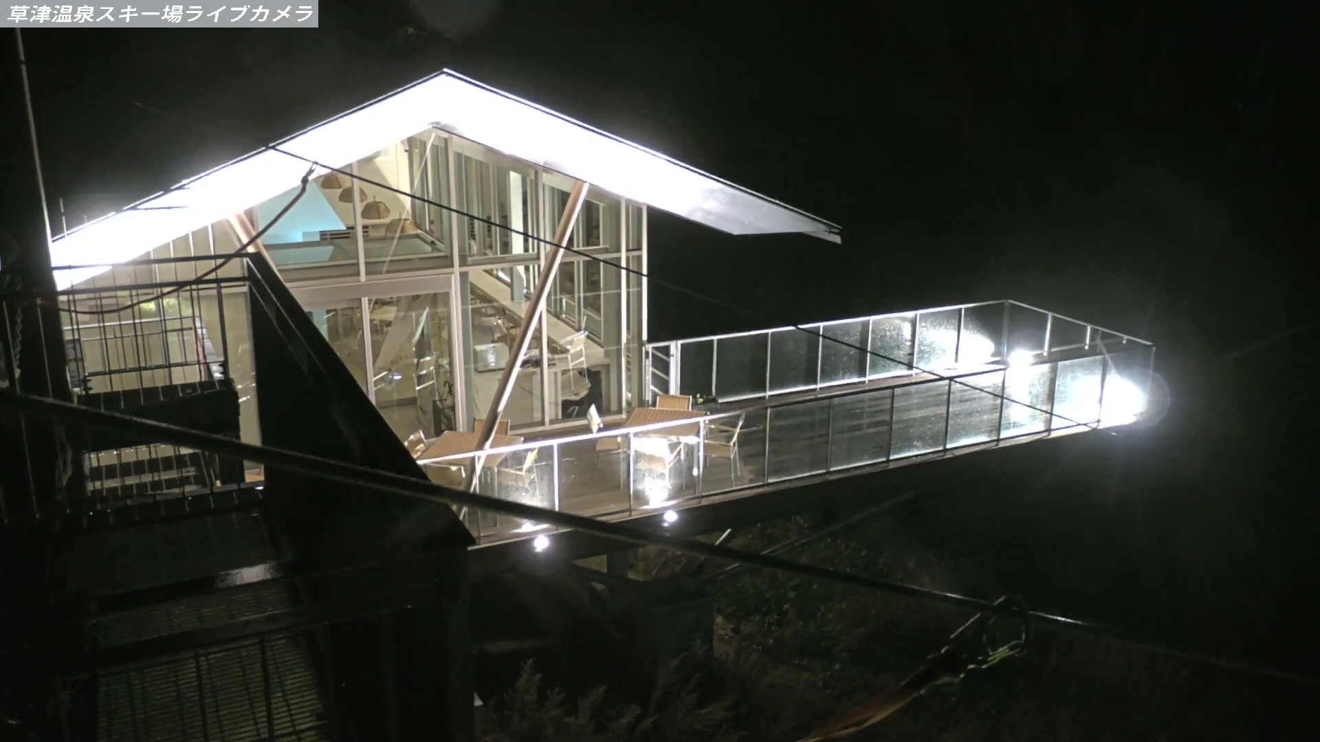 Kusatsu Onsen Tengu Peak Area snow cam captured at 4 October 2026 at 11:57 pm GMT+9