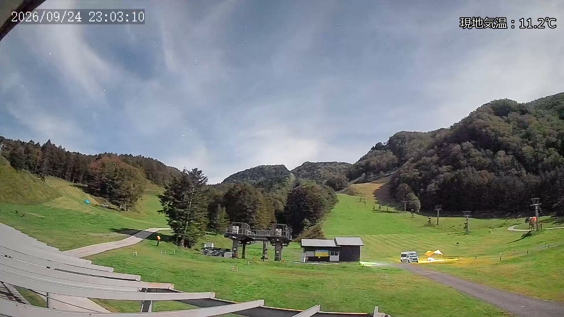 Marunuma Kogen Violet Course · 1,500m snow cam captured at 24 September 2026 at 11:16 pm GMT+9