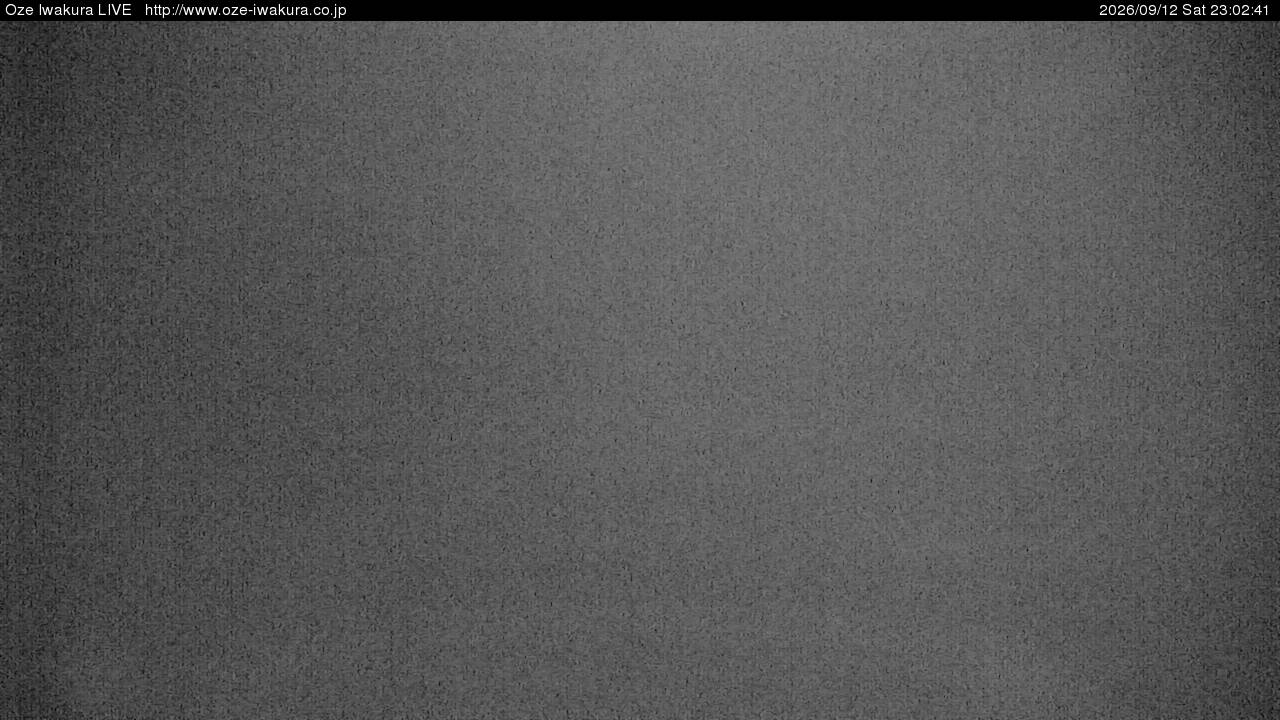 Oze Iwakura Rotating snow cam captured at 12 September 2026 at 11:26 pm GMT+9