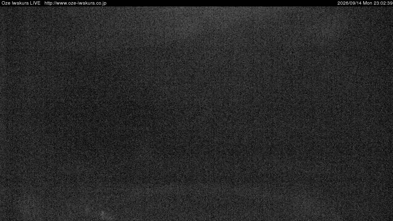 Oze Iwakura Rotating snow cam captured at 14 September 2026 at 11:34 pm GMT+9