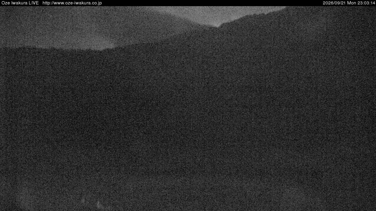 Oze Iwakura Rotating snow cam captured at 21 September 2026 at 11:42 pm GMT+9