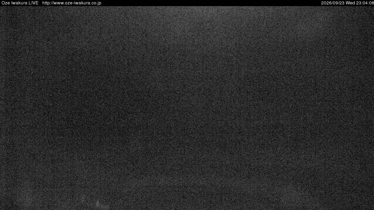 Oze Iwakura Rotating snow cam captured at 23 September 2026 at 11:32 pm GMT+9