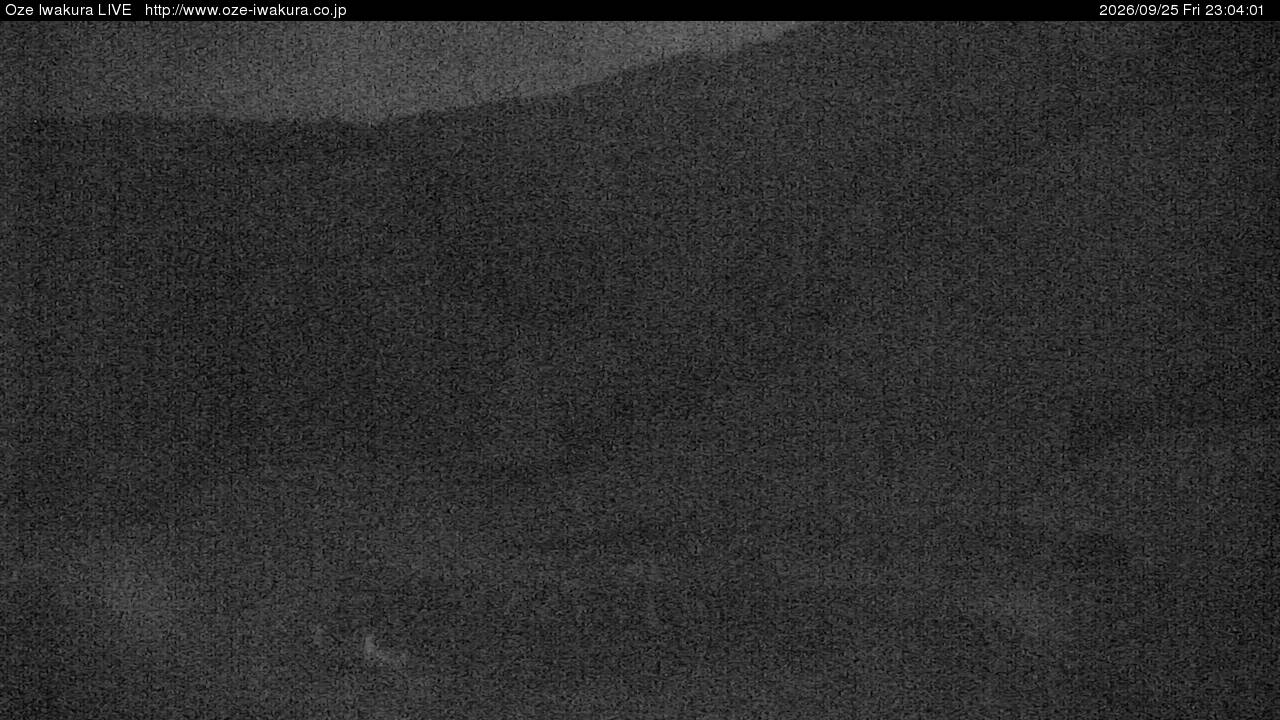 Oze Iwakura Rotating snow cam captured at 25 September 2026 at 11:40 pm GMT+9