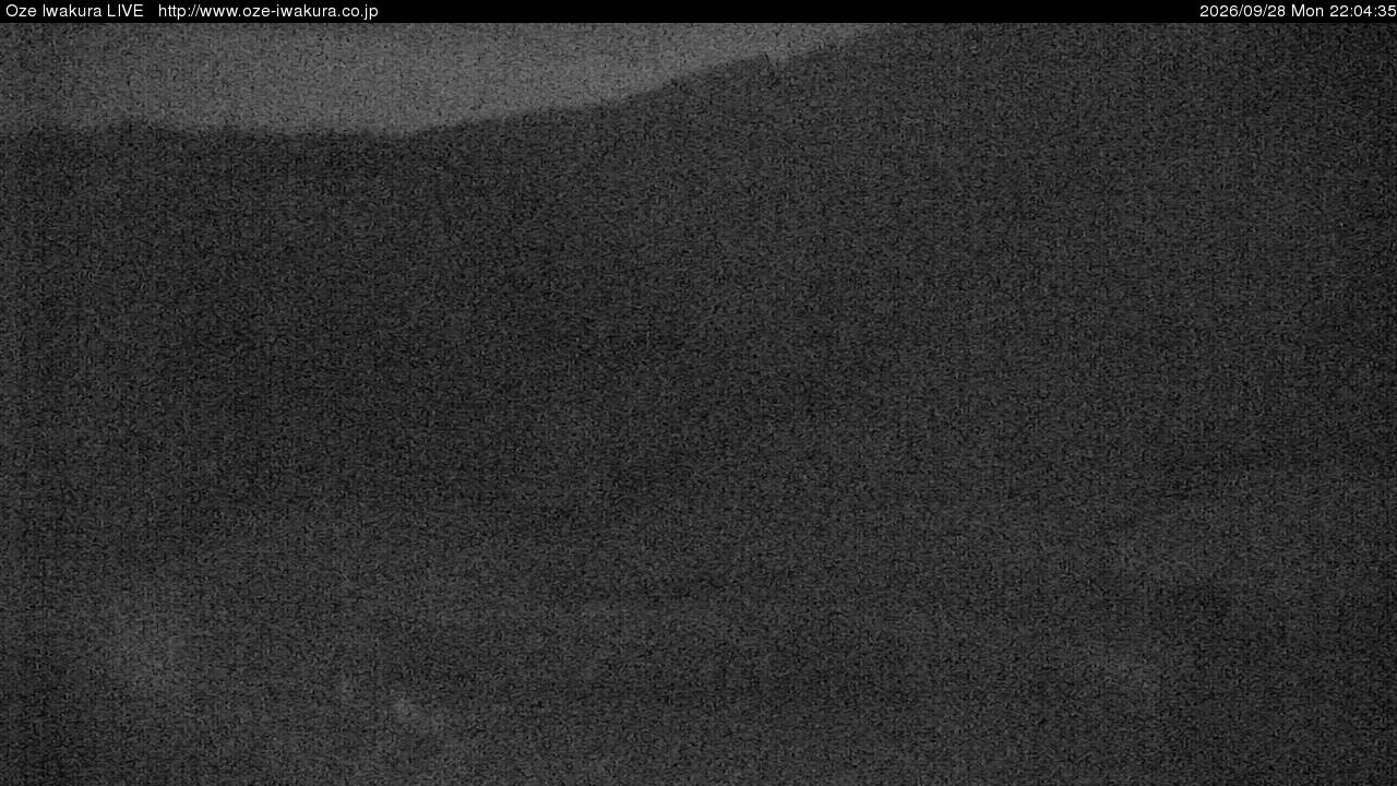 Oze Iwakura Rotating snow cam captured at 28 September 2026 at 11:01 pm GMT+9