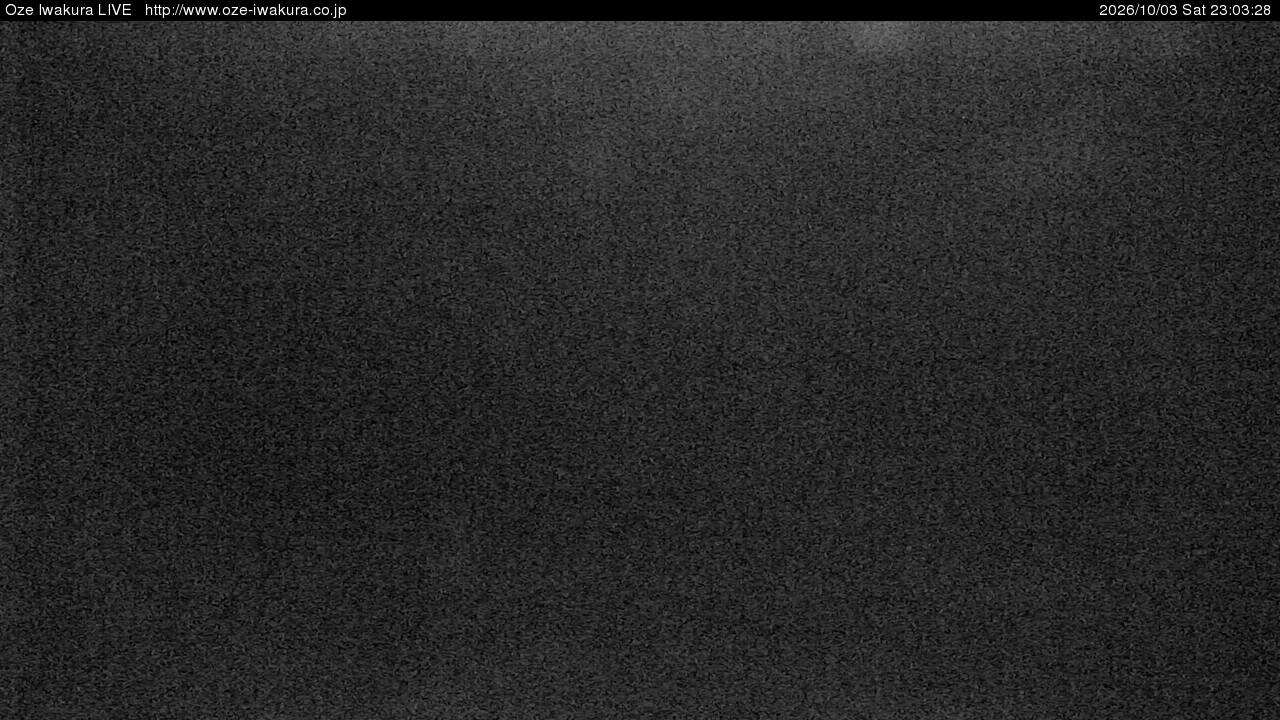 Oze Iwakura Rotating snow cam captured at 3 October 2026 at 11:58 pm GMT+9