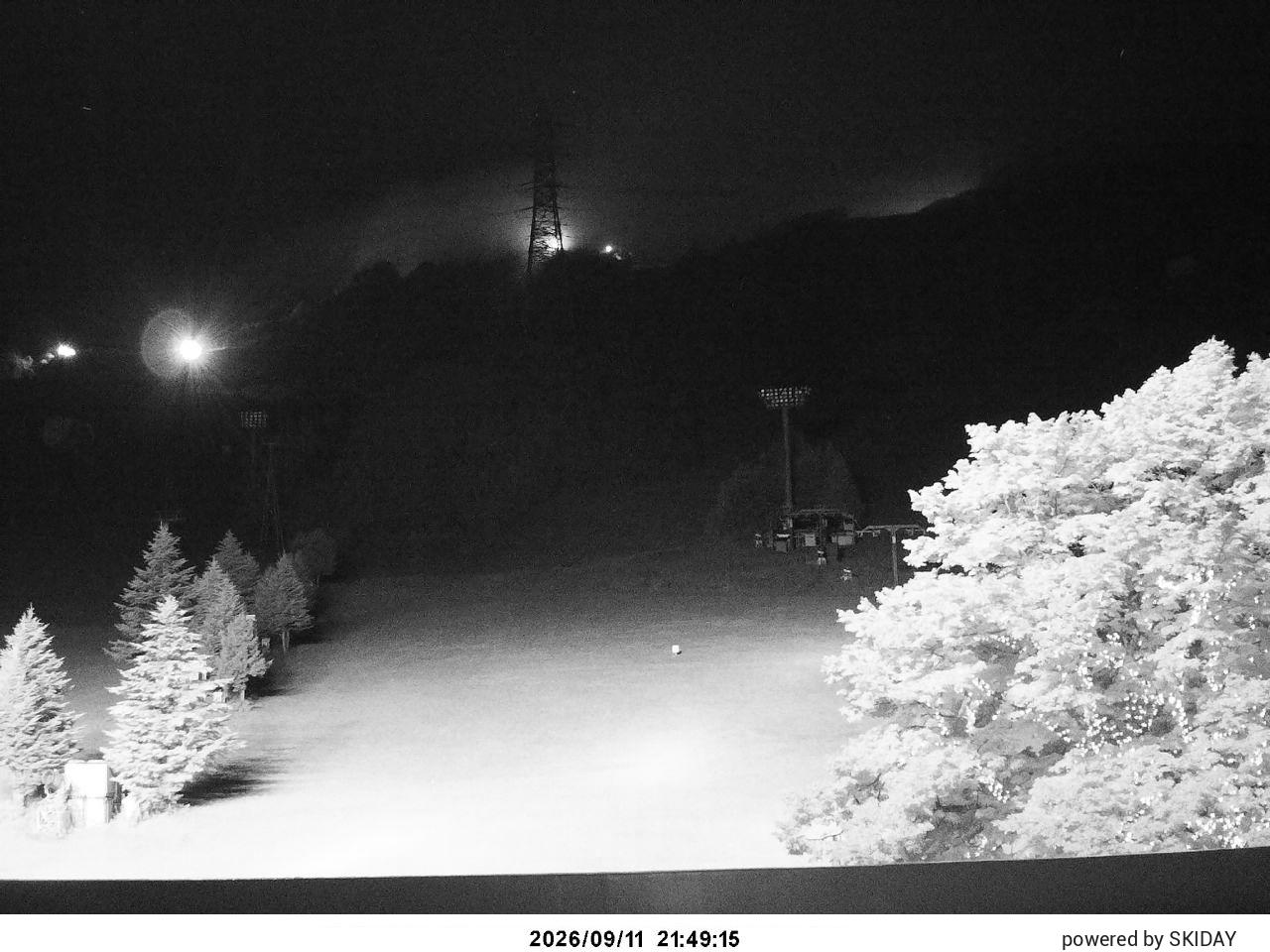Naeba Takenohira Slope snow cam captured at 11 September 2026 at 11:02 pm GMT+9