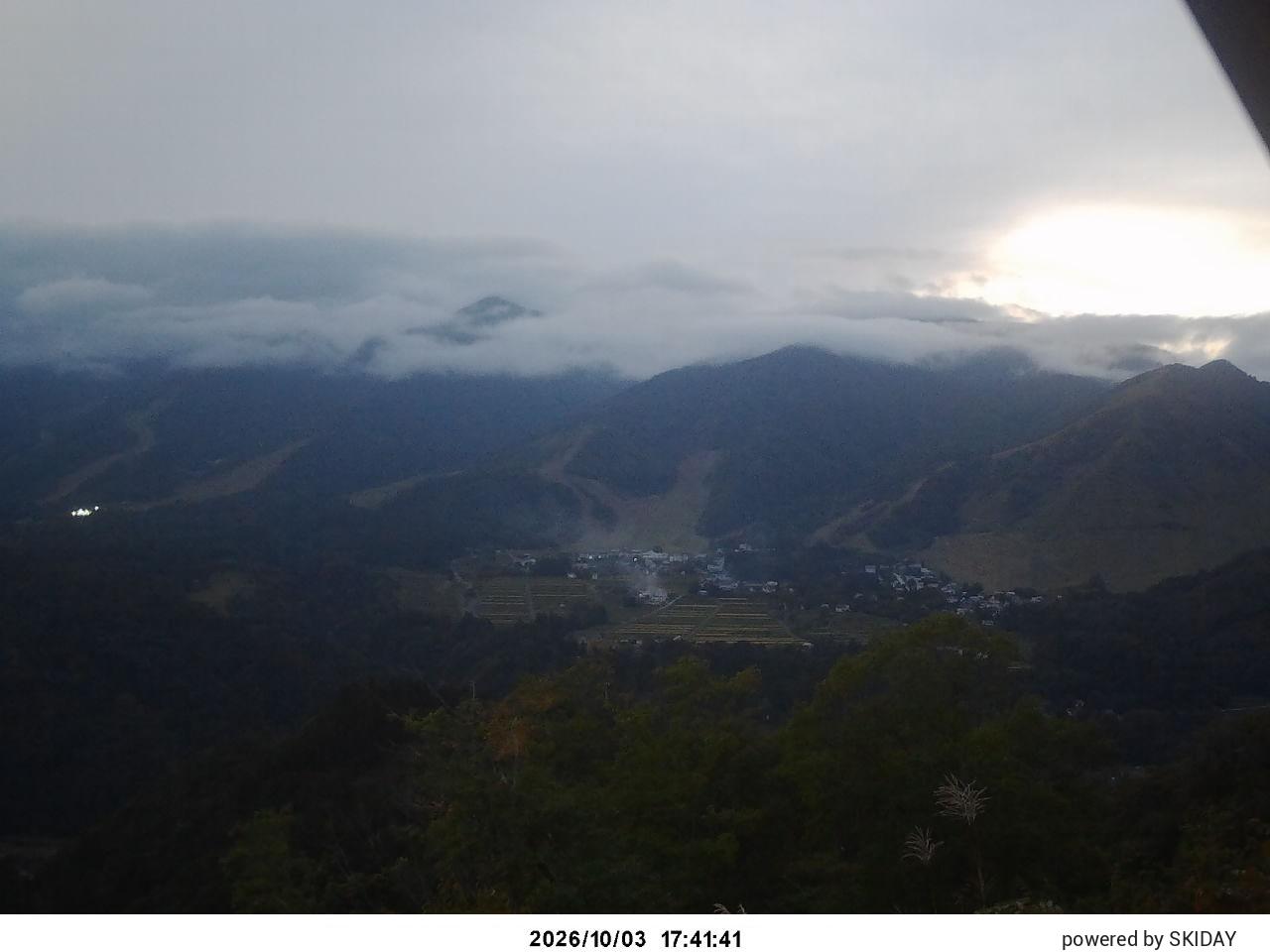 Hakuba Cortina Kurokawa Lookout snow cam captured at 3 October 2026 at 6:45 pm GMT+9