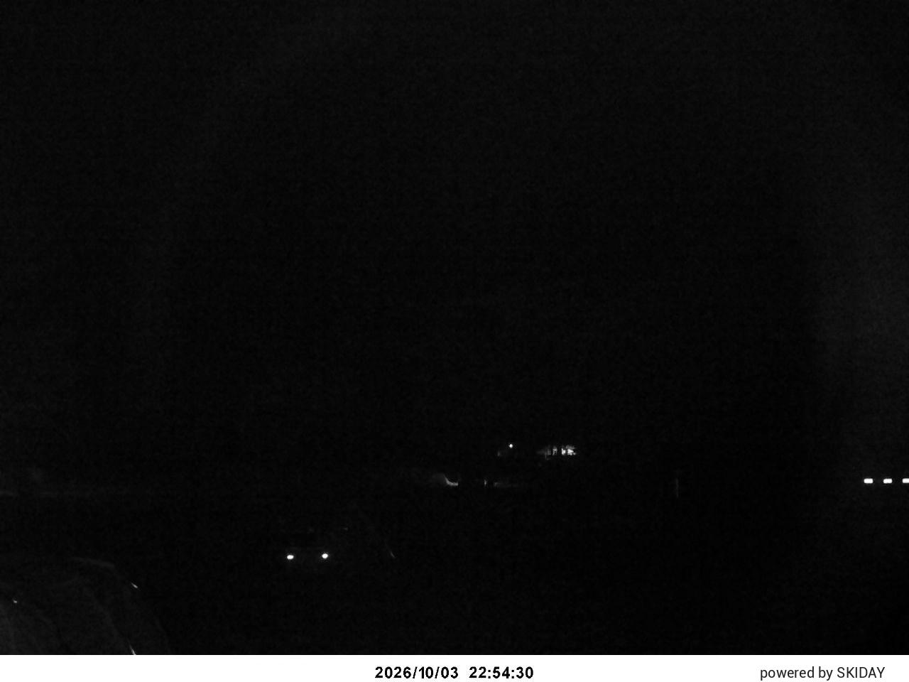 Norikura Yamaboushi Car Park snow cam captured at 3 October 2026 at 11:44 pm GMT+9