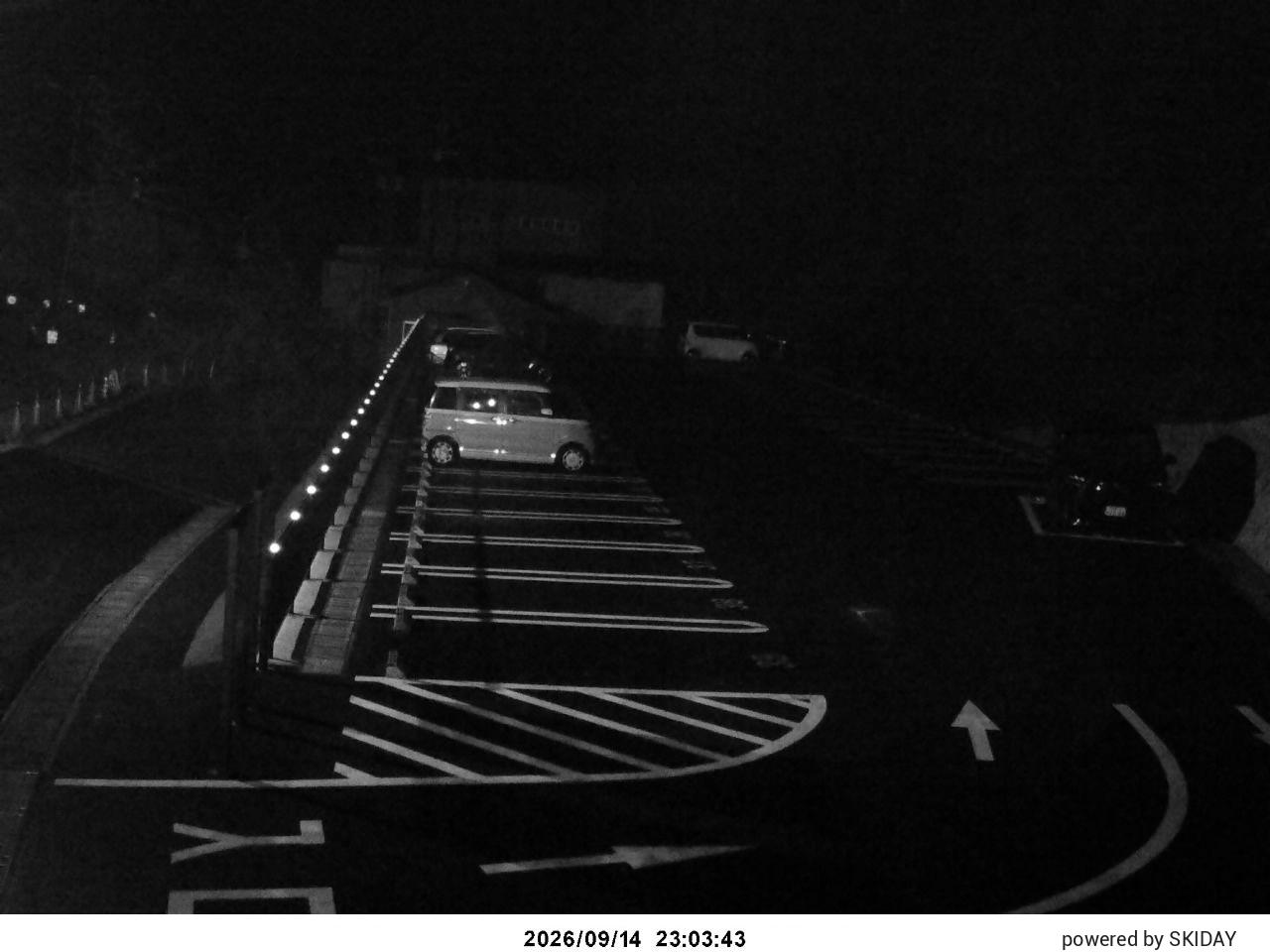 Okushiga Snowfall Gauge snow cam captured at 14 September 2026 at 11:34 pm GMT+9