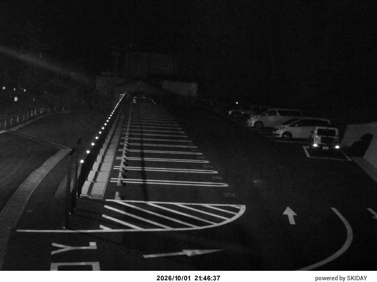 Okushiga Snowfall Gauge snow cam captured at 1 October 2026 at 11:00 pm GMT+9