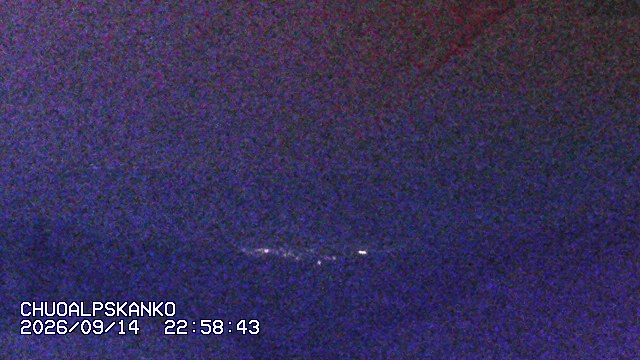 Senjojiki Southern Alps View snow cam captured at 14 September 2026 at 11:35 pm GMT+9
