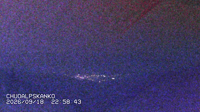 Senjojiki Southern Alps View snow cam captured at 18 September 2026 at 11:13 pm GMT+9