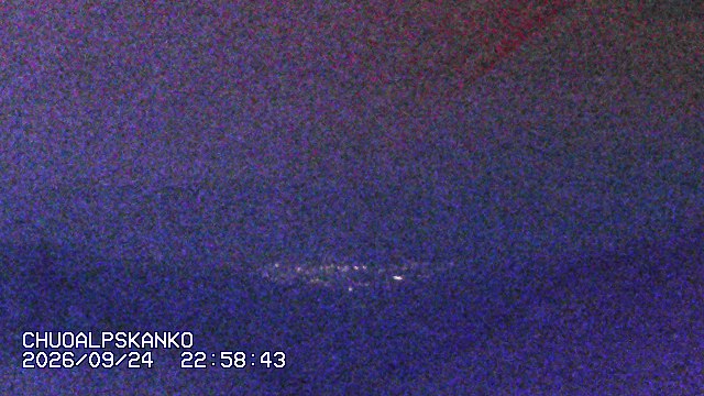 Senjojiki Southern Alps View snow cam captured at 24 September 2026 at 11:17 pm GMT+9