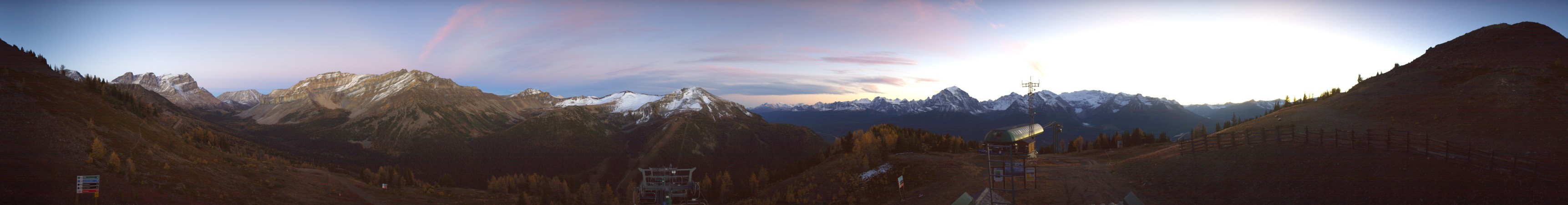 Ski Lake Louise Ptarmigan snow cam captured at 3 October 2026 at 7:49 pm GMT-6