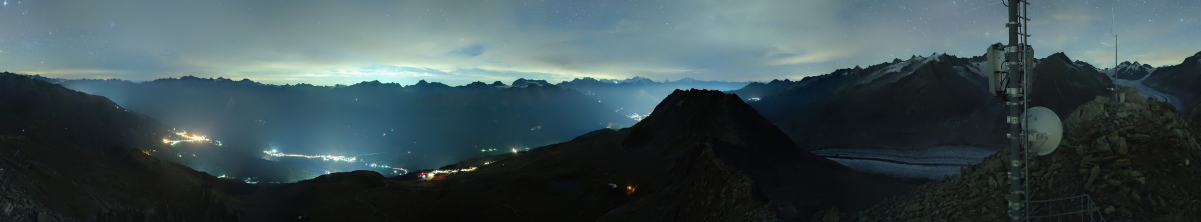 Aletsch Bahnen Management AG Eggishorn snow cam captured at 12 September 2026 at 11:50 pm GMT+2