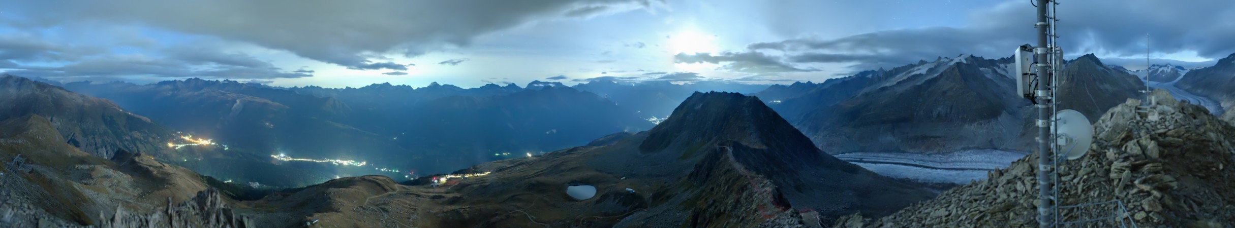 Aletsch Bahnen Management AG Eggishorn snow cam captured at 20 September 2026 at 11:51 pm GMT+2