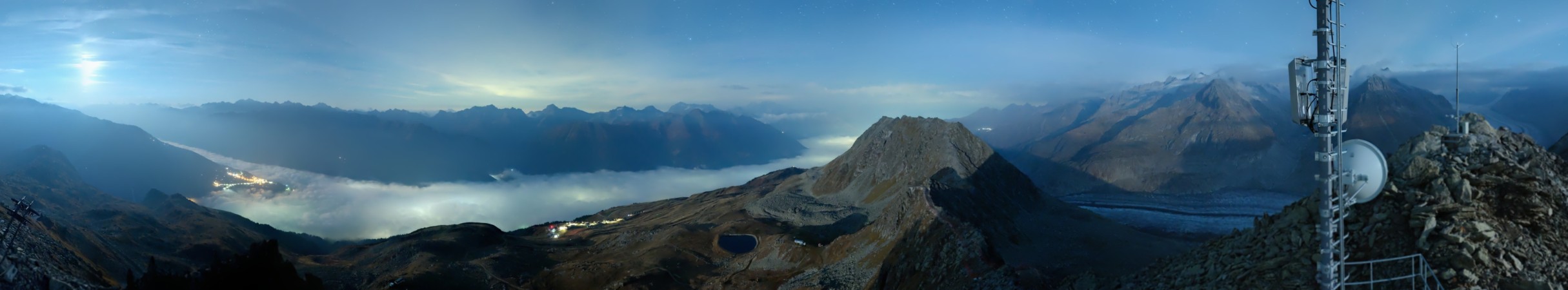 Aletsch Bahnen Management AG Eggishorn snow cam captured at 2 October 2026 at 11:50 pm GMT+2