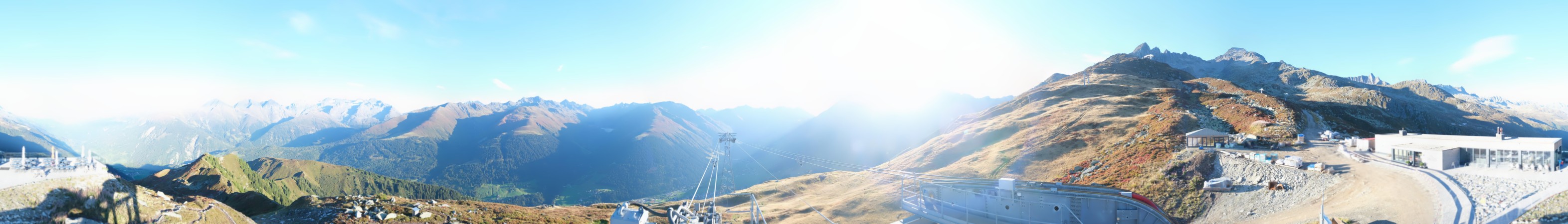 Andermatt Sedrun Disentis Cuolm Da Vi snow cam captured at 15 September 2026 at 6:46 pm GMT+2