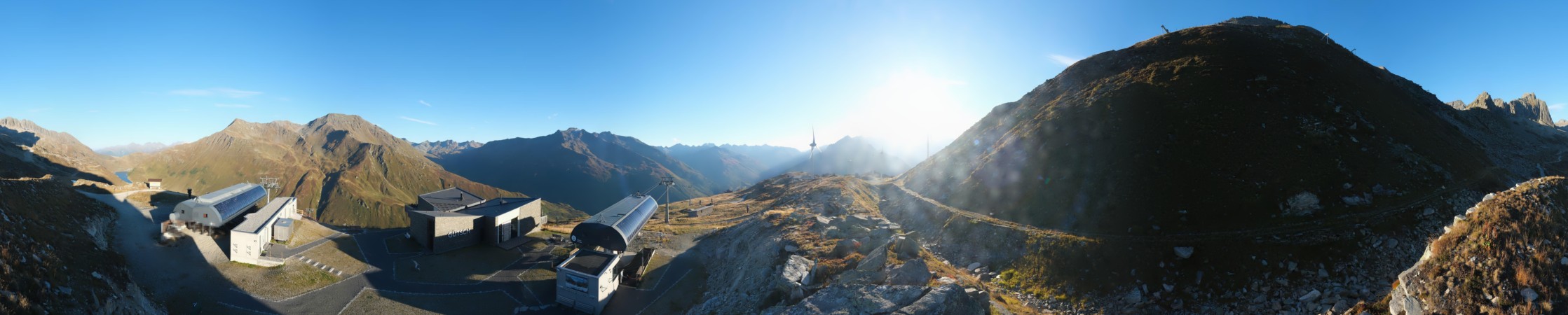 Andermatt Sedrun Disentis Gütsch snow cam captured at 15 September 2026 at 6:46 pm GMT+2