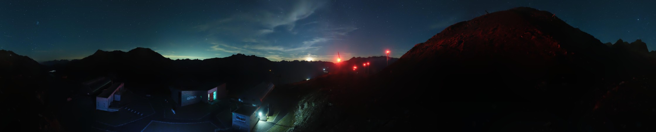 Andermatt Sedrun Disentis Gütsch snow cam captured at 19 September 2026 at 11:54 pm GMT+2